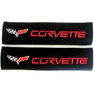  Corvette Seat Belt Pads 1 pair Automotive