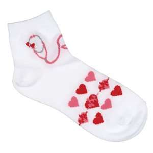  Prestige Medical 377 rph Scope Nurse Socks, Red/Pink 