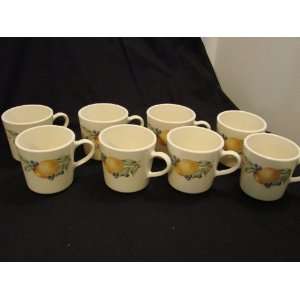  Set of 8 Corelle Coffee Cups   Abundance Design 