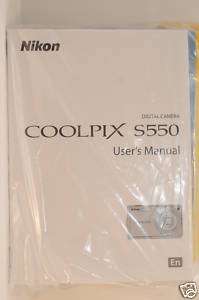 Nikon Coolpix S550 User Manual Guide ENGLISH SPANISH  