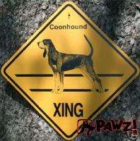 COONHOUND Coon Dog Crossing XING Yellow Street SIGN  