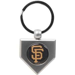  MLB San Francisco Giants Silver Pewter Home Plate Keychain 