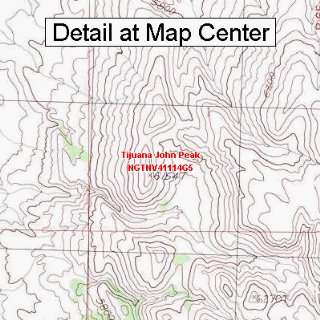  USGS Topographic Quadrangle Map   Tijuana John Peak 