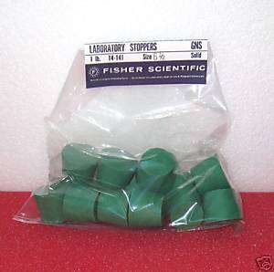 Solid Green Neoprene Rubber Stoppers   Size 6 ½  