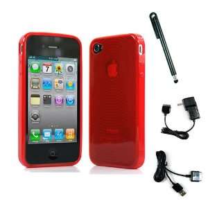 : Red Target Flex Series TPU Case for New Apple iPhone 4S and iPhone 