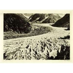  1907 Print Mer De Glace Serac Ballance Switzerland Alps 
