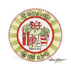  Joy to the World Plate Christmas Ceramic Hand painted 