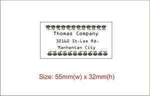 Custom Made Personalized Self Inking Rubber Stamp 2  