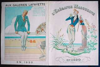 FRENCH CATALOG GALERIES LAFAYETTE 1930 MENS  