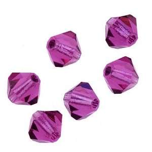  Preciosa Czech Crystal Bicones Glass Beads 4mm Fuchsia 
