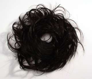 HighQuality BLACK # 1B Scrunchie Hair Piece Wig
