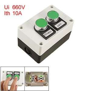   Green Cap Momentary Self Locking Action Push Button Station Home
