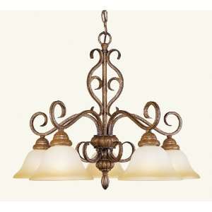   57 Venetian Patina Café Mid Sized Chandelier from the Cafe Collection