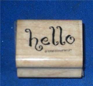 Stampin Up Hello Rubber Stamp Scrapbook Card Paper Crafts  