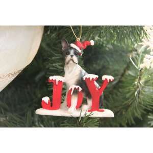  Boston Terirer Dog Holiday Joy Ornament