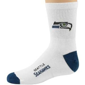 Seattle Seahawks Youth Blue NFL Logo/Name Socks:  Sports 