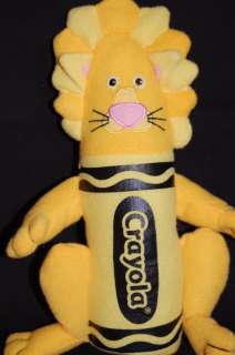 10 Plush Yellow Lion Doll Crayola Crayon Stuffed Toy  