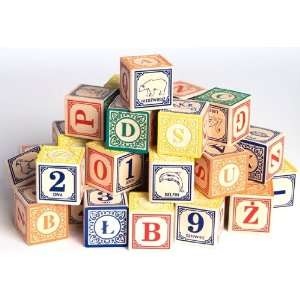    32 embossed wood Polish language alphabet blocks Toys & Games