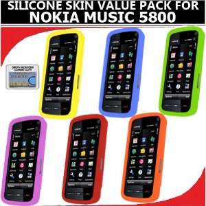  Silicone Skin 6 pc. Value Pack for your Nokia Xpress Music 5800 
