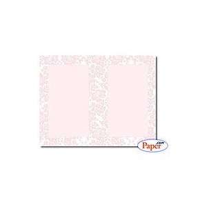  Masterpiece Blooming Pink 2 Up Invitations   8 X 11   25 