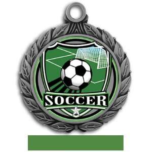  Hasty Awards 2 3/4 Custom Soccer Shield Insert Medals SILVER MEDAL 