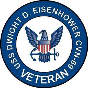 US Navy USS Dwight D. Eisenhower CVN 69 Ship Veteran Decal Sticker 3.8 