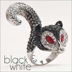 Swarovski Fox Crystal Ring Size 6 9 Womens Elegant Fashion Jewelry 