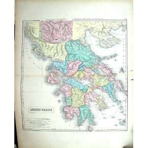   Antique Map C1855 DAnville Argolis Thessalia Cythera