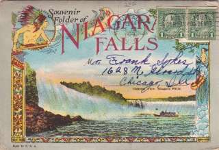 Niagara Falls souvenir folder 1929 multiview Postcard  
