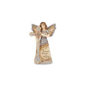 Elements   Lord Bless you. 6 inch Angel with Cross 82190 