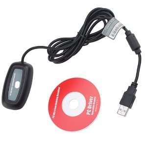   Black Wireless Gaming Receiver For XBOX 360 (Replacement) Electronics