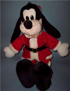 Disney Goofy Santa Claus Plush Christmas Red Suit Xmas  