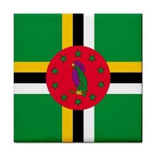  Dominica Flag Tile Trivet 