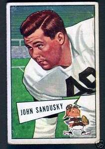 1952 Bowman Large #50 John Sandusky Cleveland Browns  