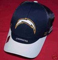 SAN DIEGO CHARGERS DRAFTDAY FITTED REEBOK HAT   L/XL  
