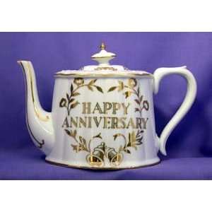 Happy Anniversary Porcelain Teapot 