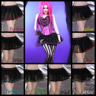 This cute black tutu skirt has a bold piped hem. You can choose from 