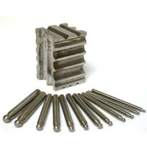  Dapping Punches 12 Pieces & Steel Block Tool: Home 