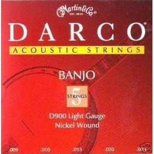  Darco Banjo Nickel Wound Lite 5 String D900 Musical 