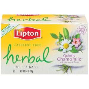 Lipton Caffeine Free herbal Quietly Chamomile Tea Bags   6 Pack 