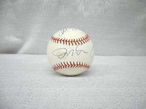 Joe Montana Dan Marino John Elway Signed Baseball JSA  