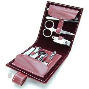  8 Piece Manicure Kit Tool Set in Leather Case Beauty