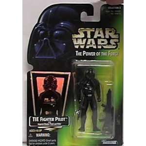  Star Wars Power of the Force Tie Figther Pilot Green Card 