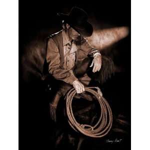  Barry Hart 36W by 48H  Cowboy Contemplation CANVAS 