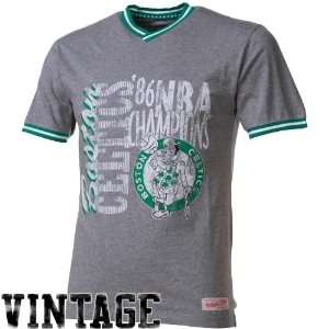  Boston Celtics Gray Double Dribble Premium T shirt