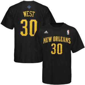   Orleans Hornets #30 David West Black Player T shirt