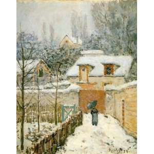 Hand Made Oil Reproduction   Alfred Sisley   32 x 40 inches   Snow at 