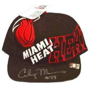  Alonzo Mourning Miami Heat Autographed Hat Sports 