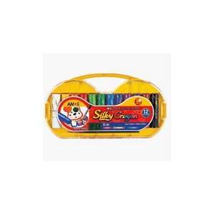  Amos Silky Crayons 12 Colors   Gift Case Toys & Games