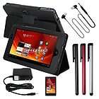 in 1 Accessory Bundle Leather Case Stand Wall charger for Acer 
